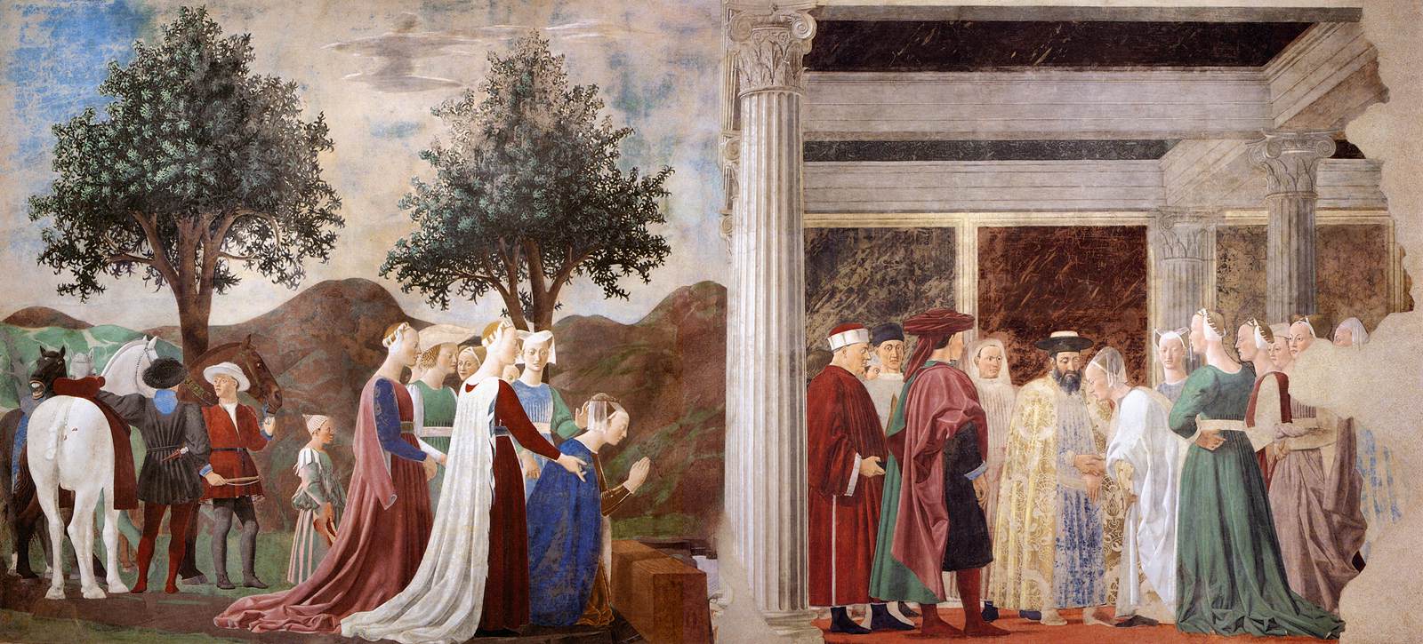 2. Procession de la reine de Saba   Rencontre entre la reine de Saba et le roi Salomon