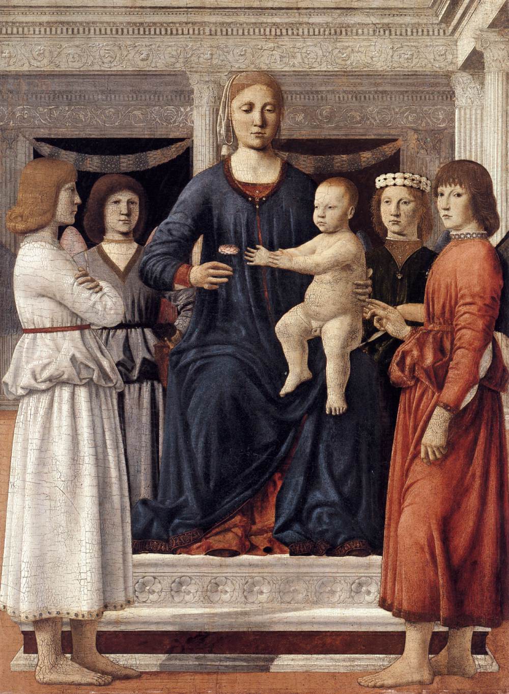 Vierge à l'Enfant entourée d'anges