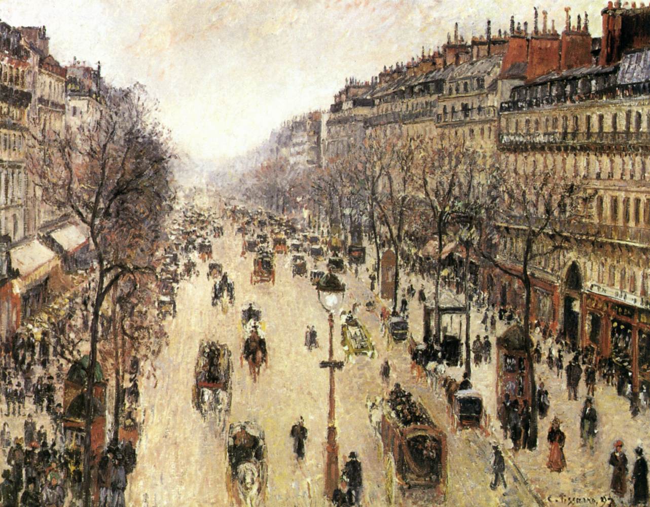 Boulevard Montmartre un matin nuageux