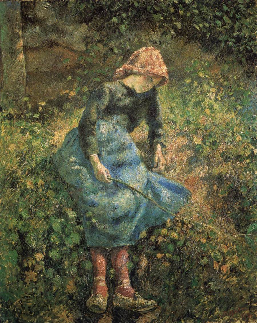 La bergère (jeune fille avec un bâton de marche)