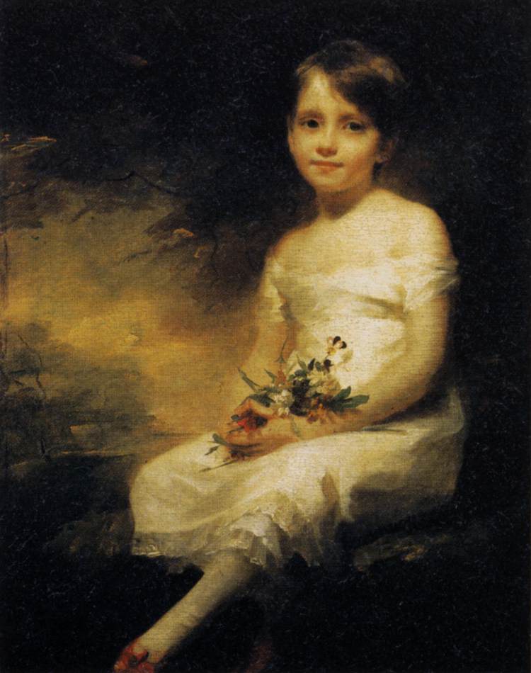 Jeune fille tenant des fleurs