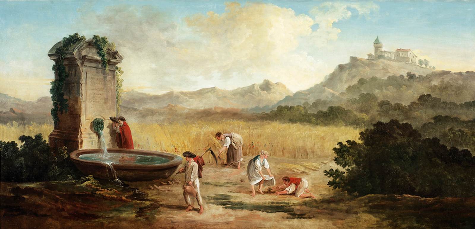 Été : moisson dans la campagne romaine