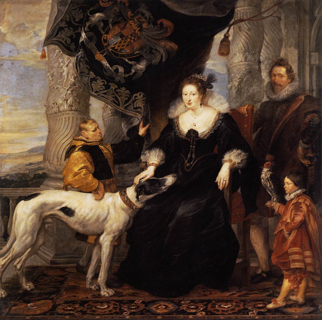 Portrait de Lady Arundel avec sa traîne