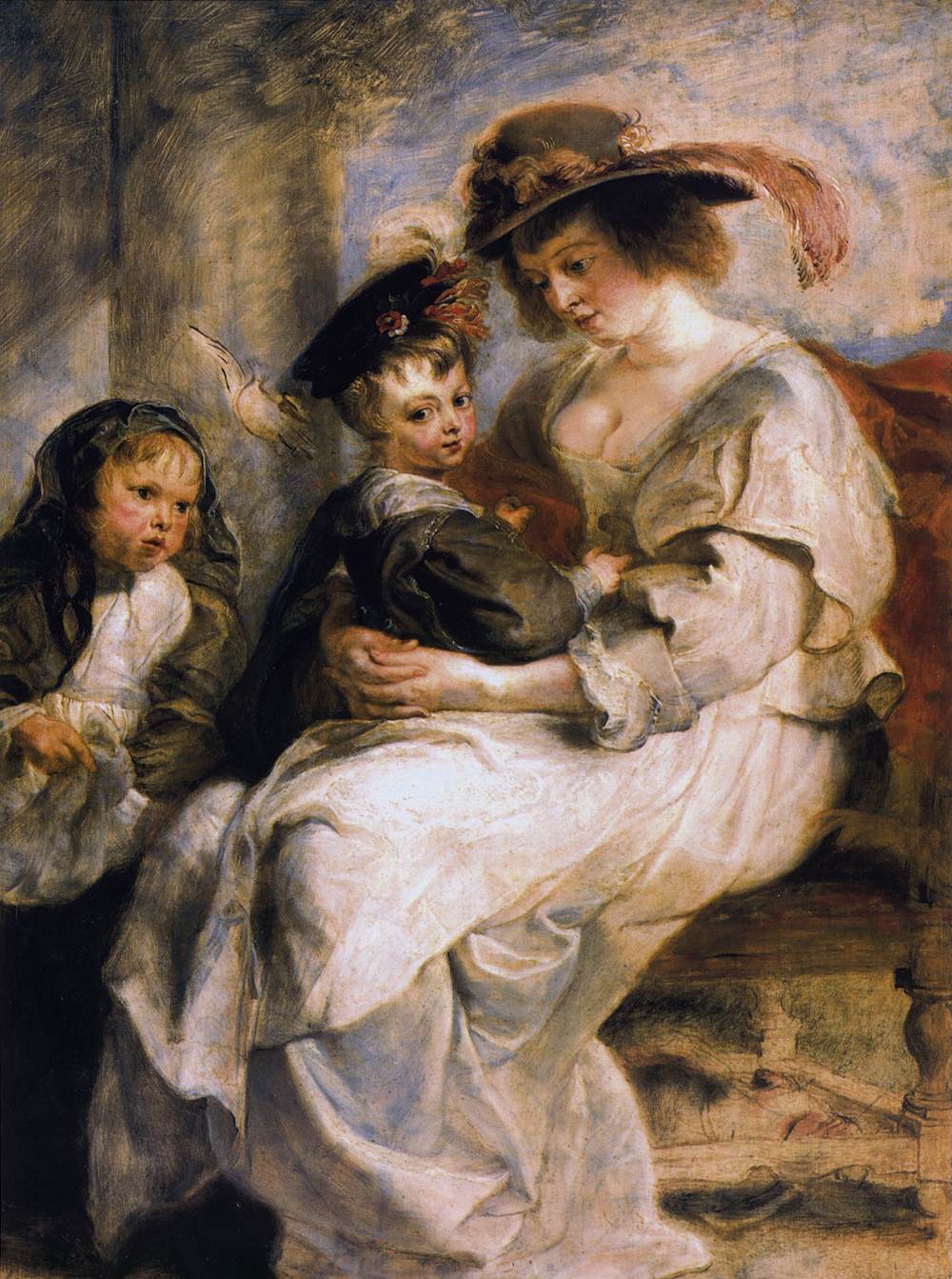 Helene Fourment avec ses enfants Clara Johanna et Frans