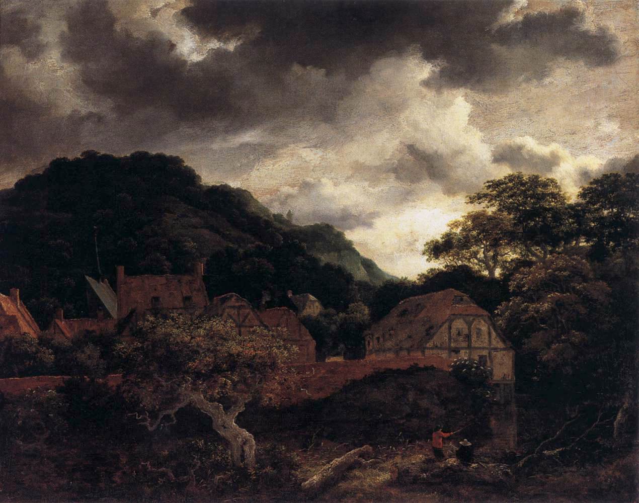 Village au bord de la rivière