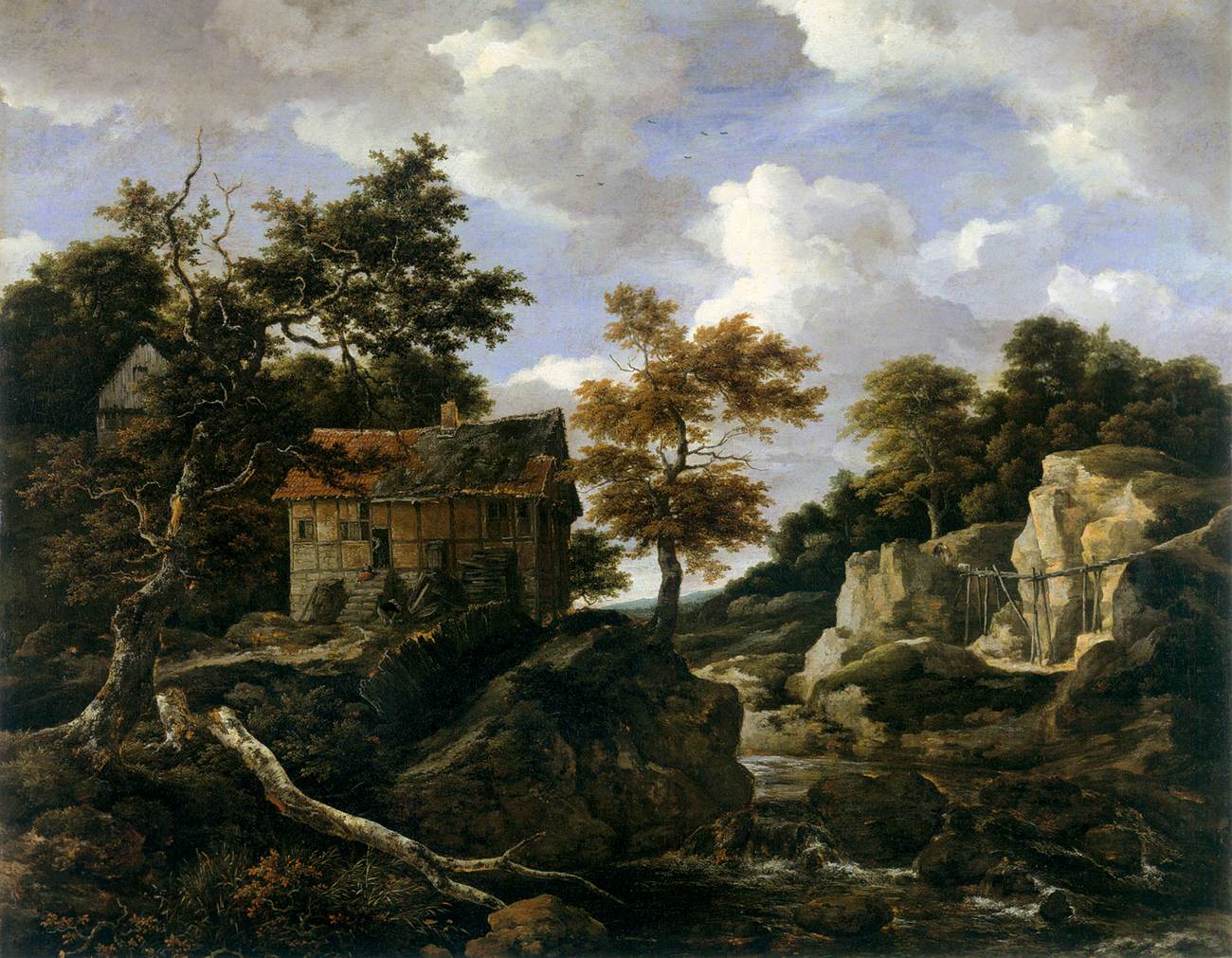 Paysage rocheux avec une cascade