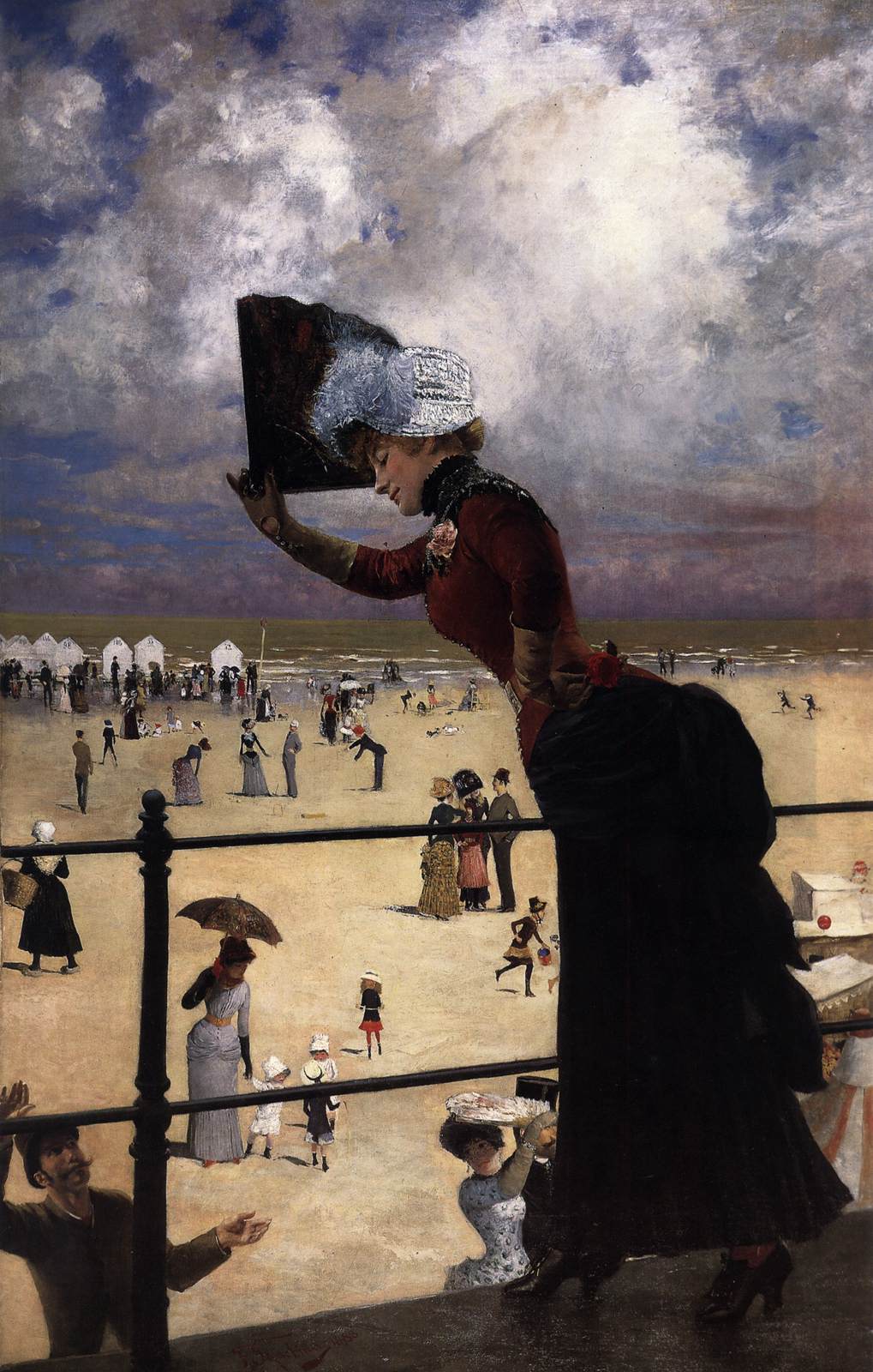 La fille sur la promenade en planches