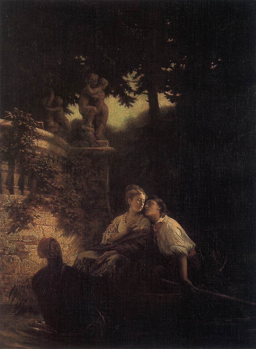 Amants en barque