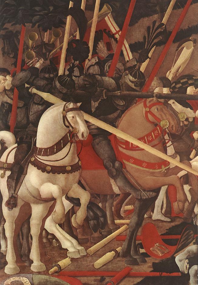 Bernardino della Ciarda jeté de son cheval (détail)