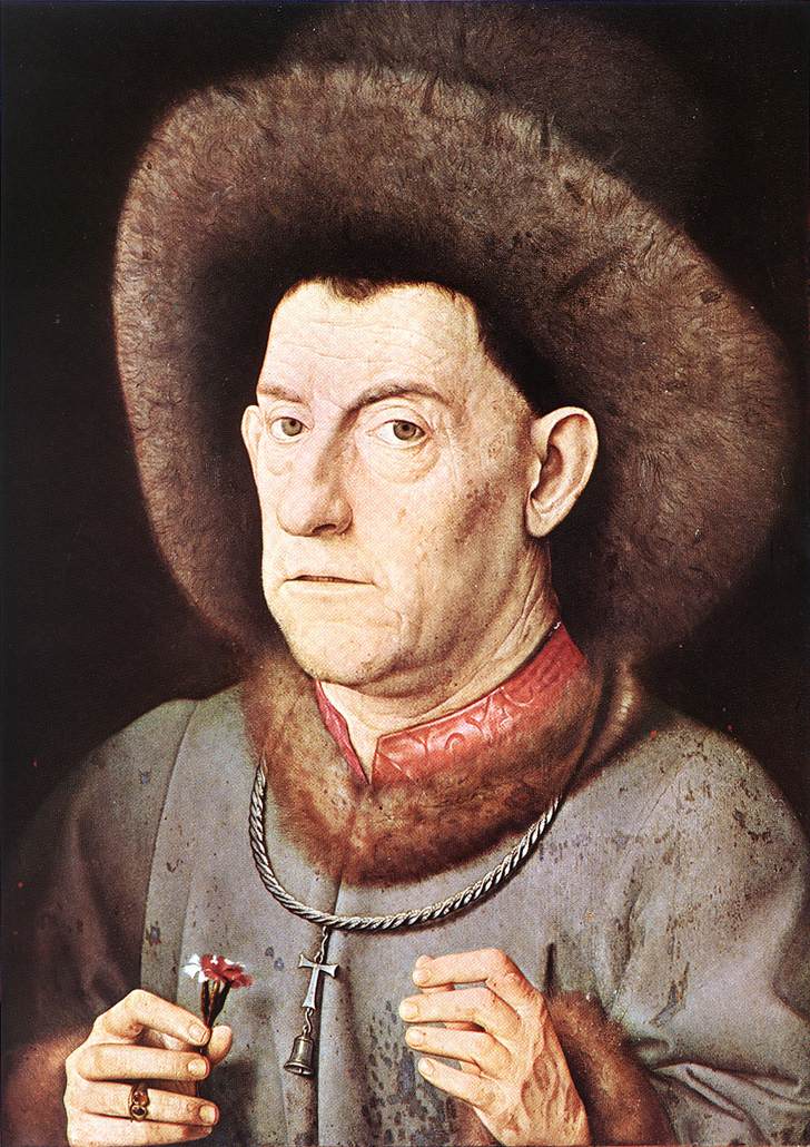 Portrait d'un homme avec un œillet