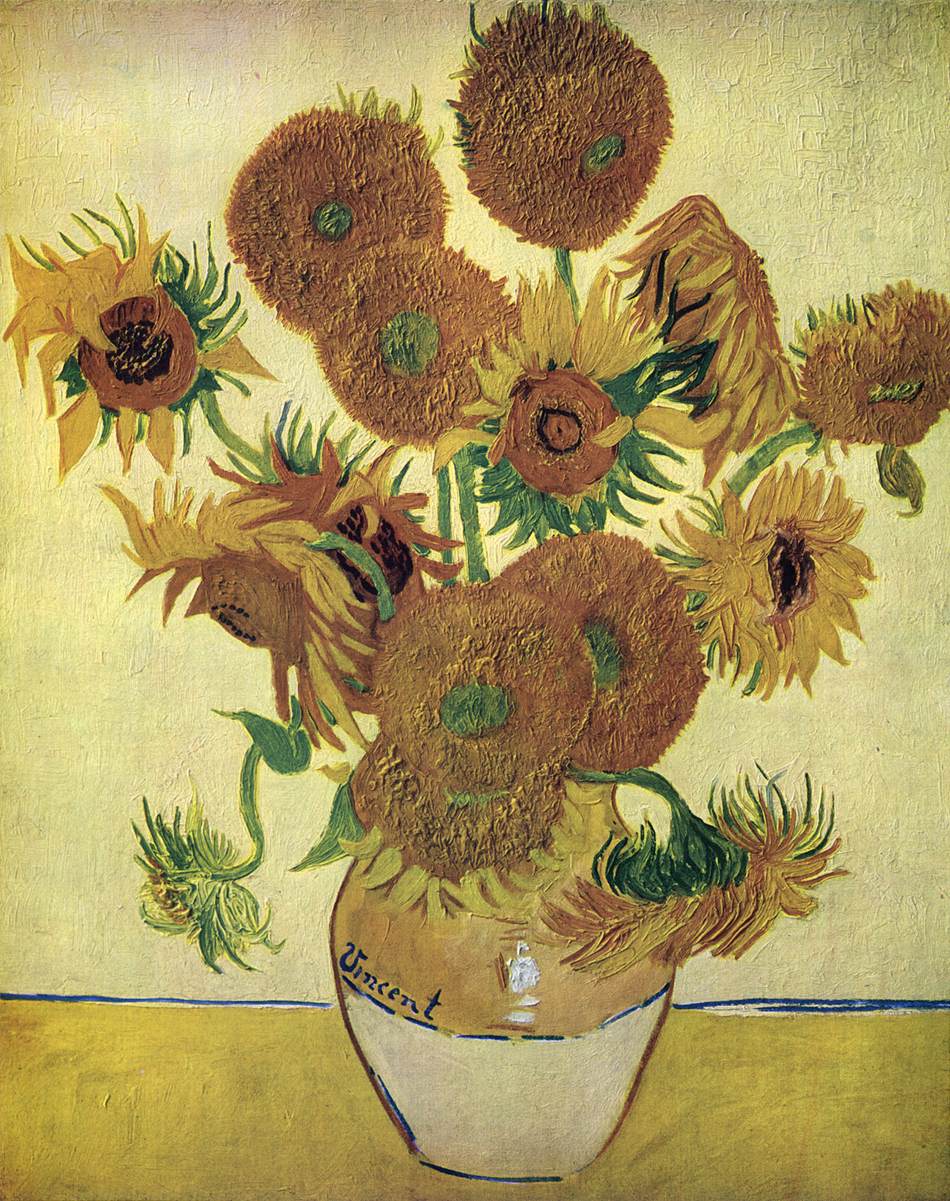 Vase aux quatorze tournesols