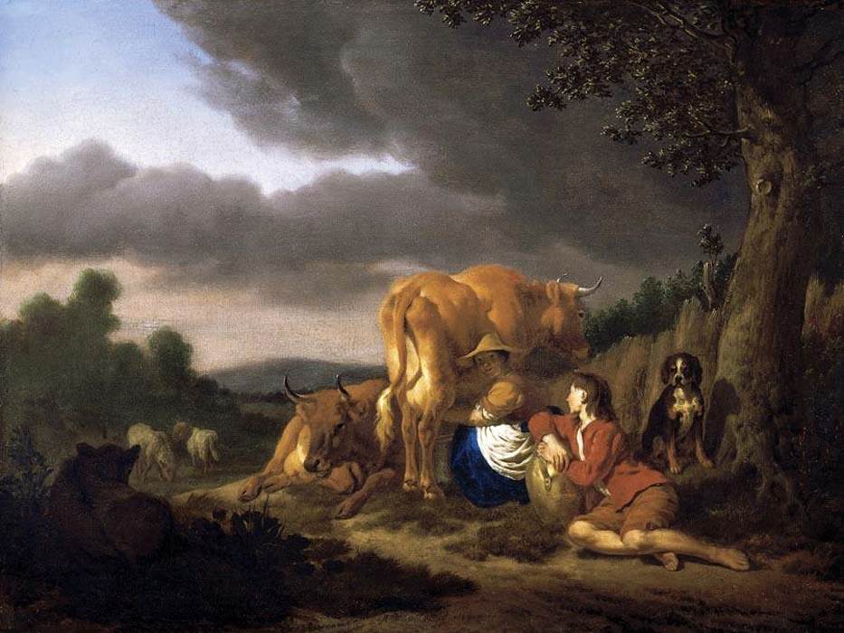Traite d'une vache