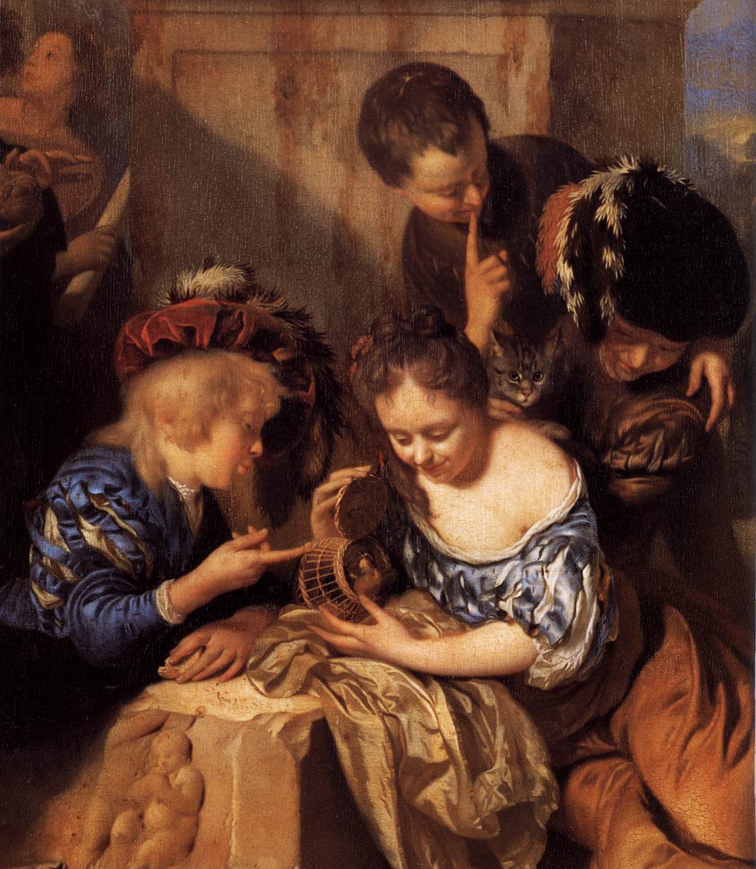 Enfants jouant devant un groupe d'Hercule (détail)