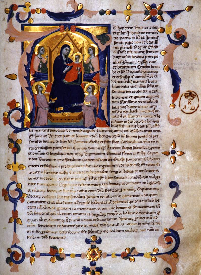 Vierge à l'Enfant en majesté et quatre saints