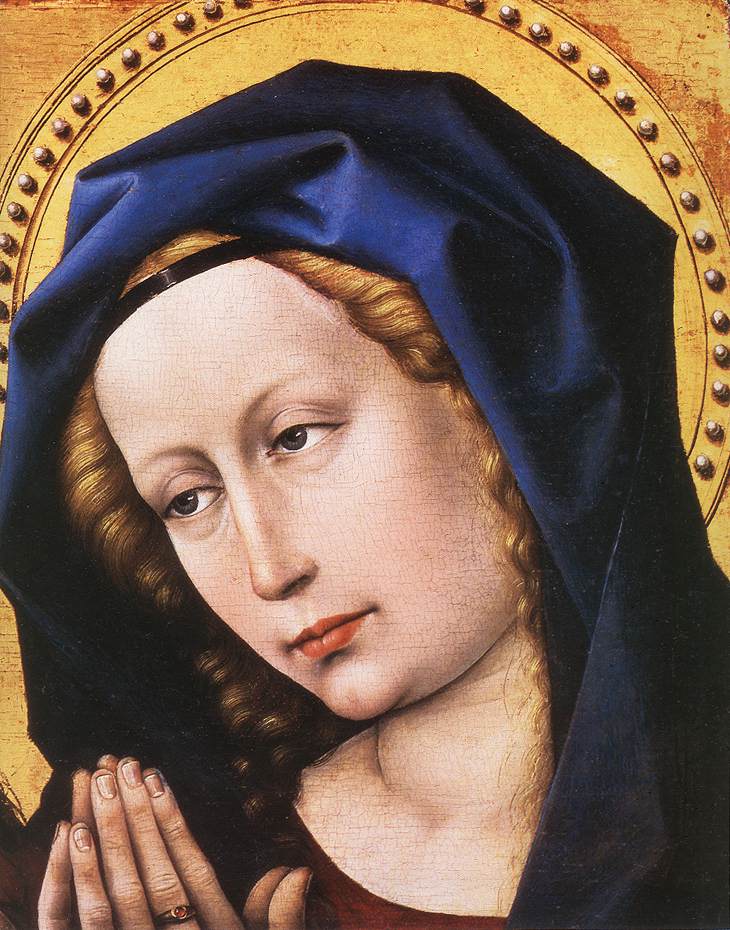 Christ bénissant et Vierge en prière (détail)