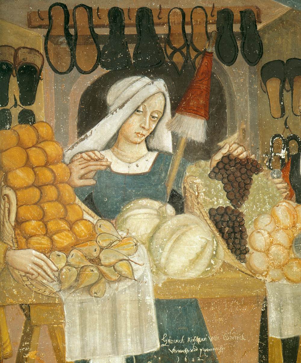 Étals de fruits et légumes (détail)