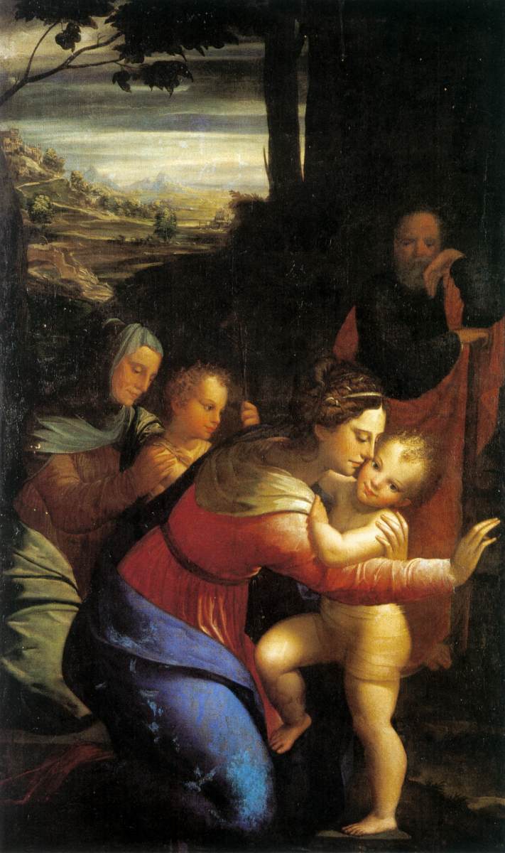 La Sainte Famille avec Sainte Élisabeth et l'Enfant saint Jean-Baptiste