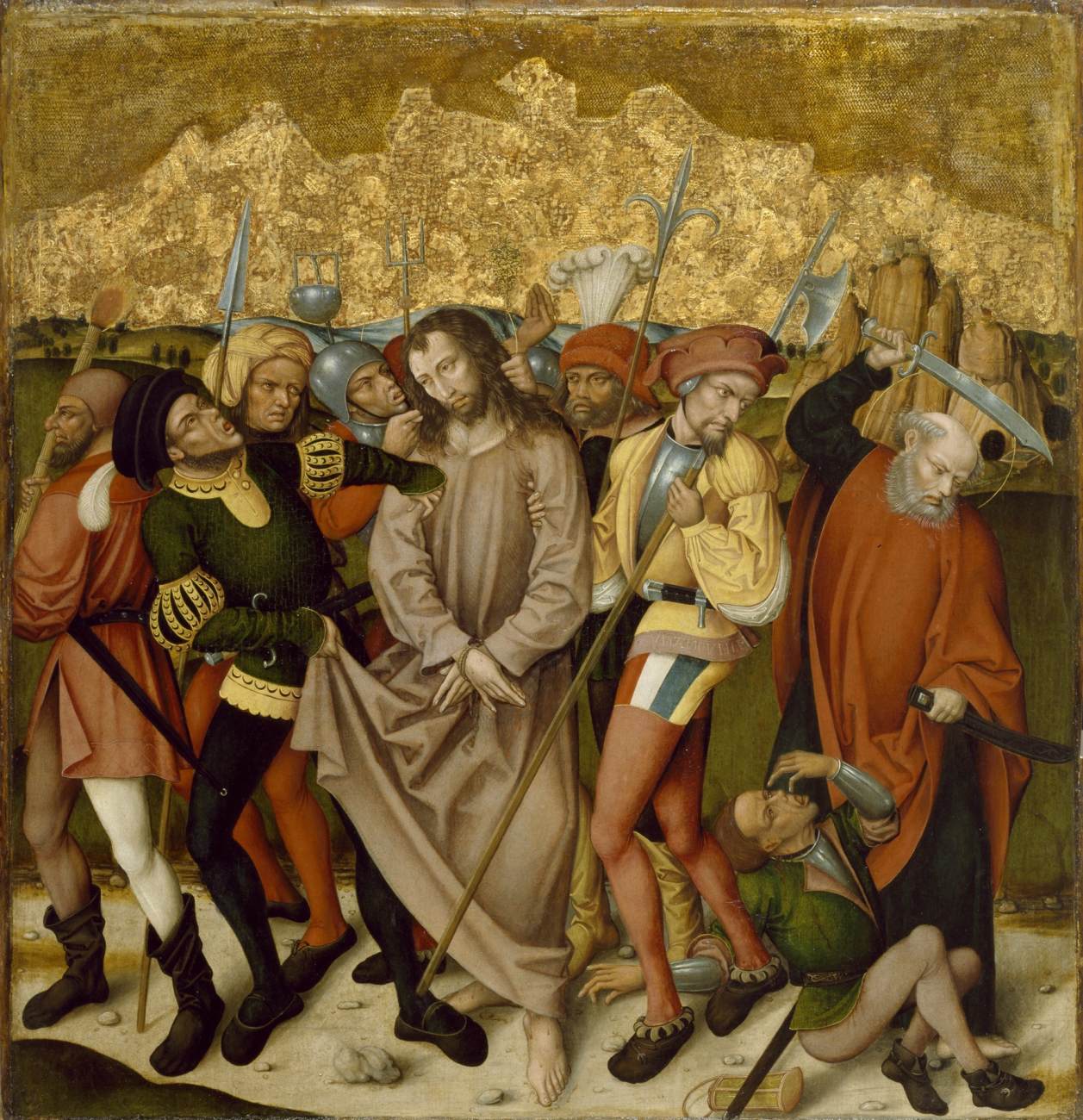 Altarpiece avec la Passion du Christ: Arrest of Christ